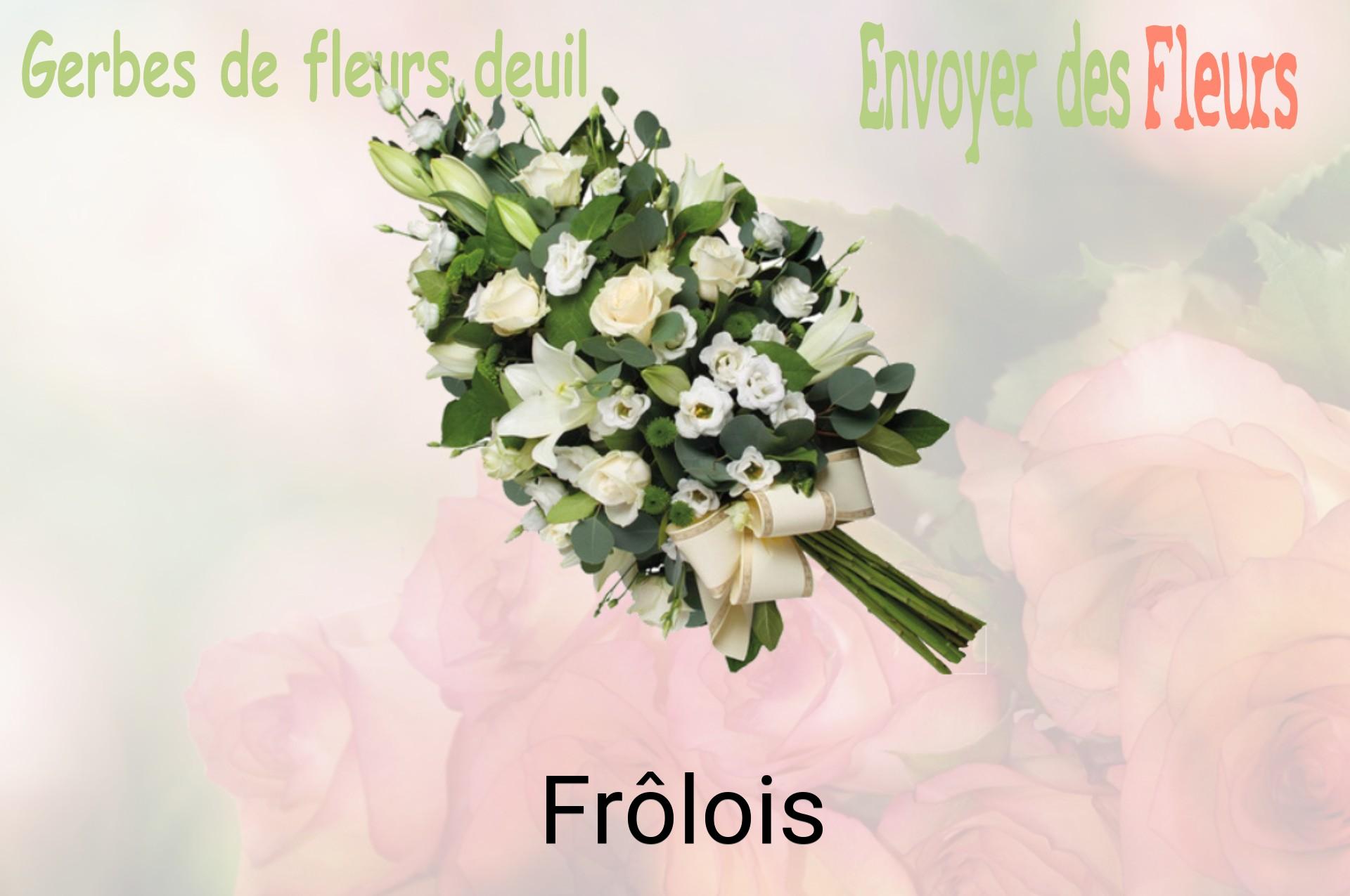 Gerbe de fleurs de deuil livrée à Frôlois